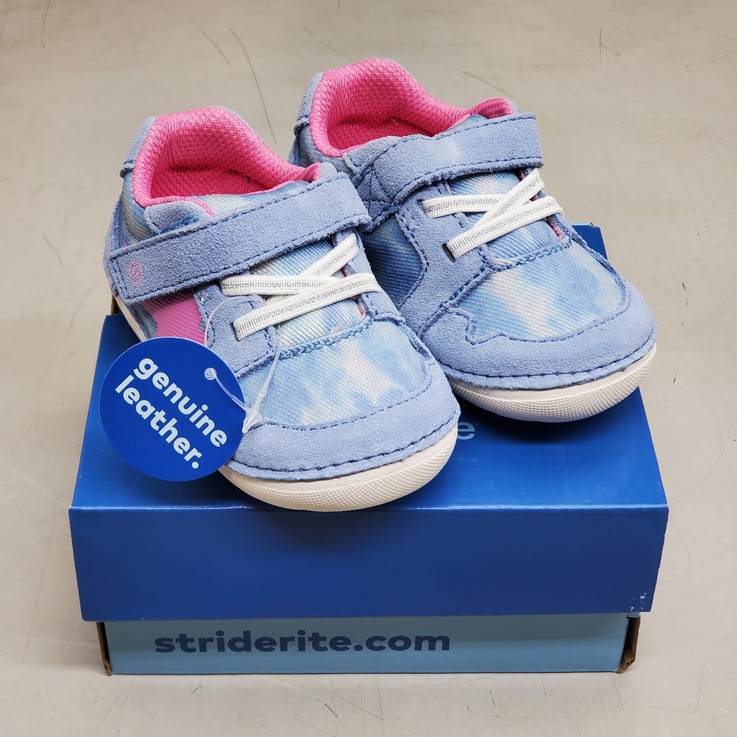 STRIDE RITE SM Waverly Sneaker Shoes Toddler SZ 4W Chambray BG038406