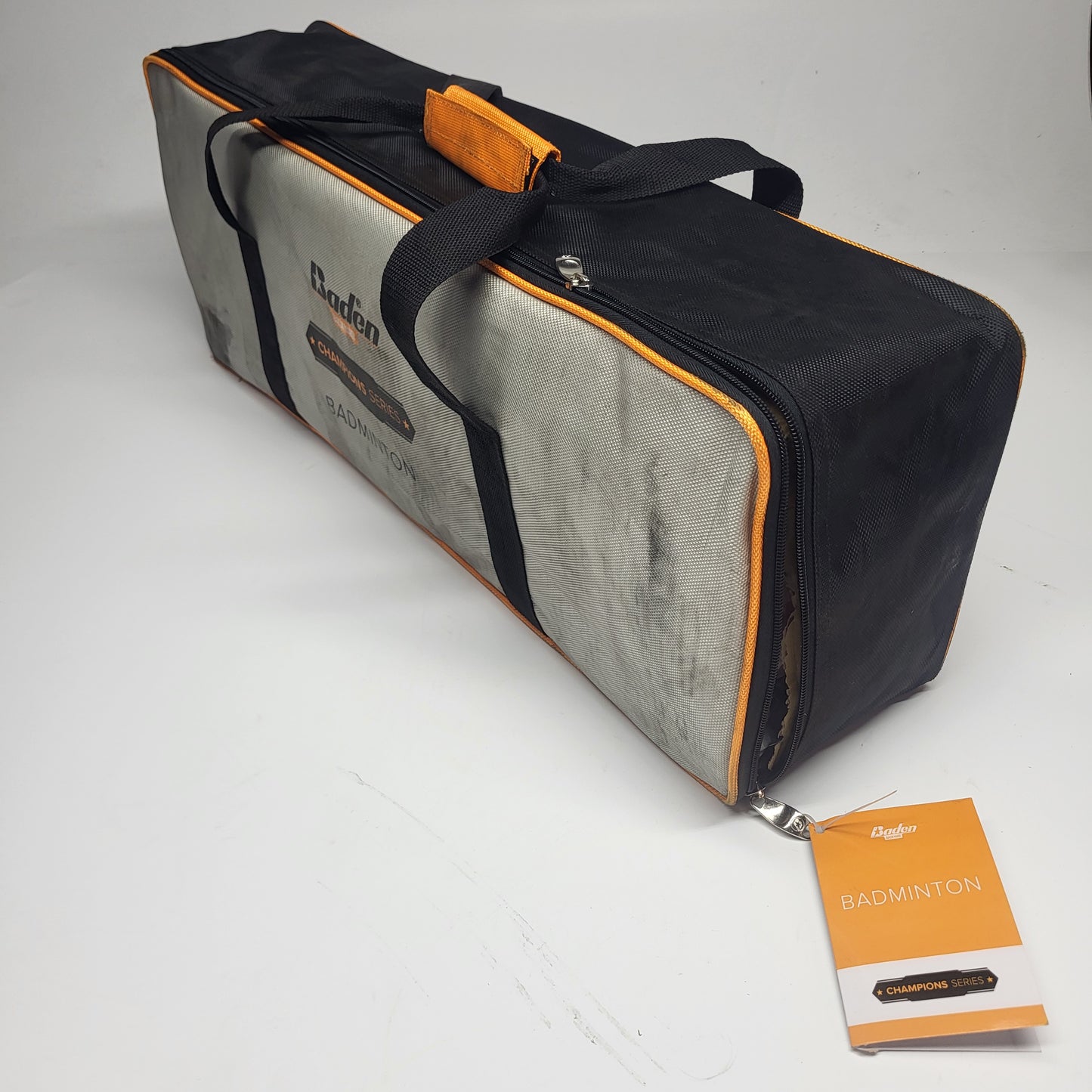ZA@ BADEN BACKYARD Badminton Champion Series Set Easy Setup Black/Orange (As Is)