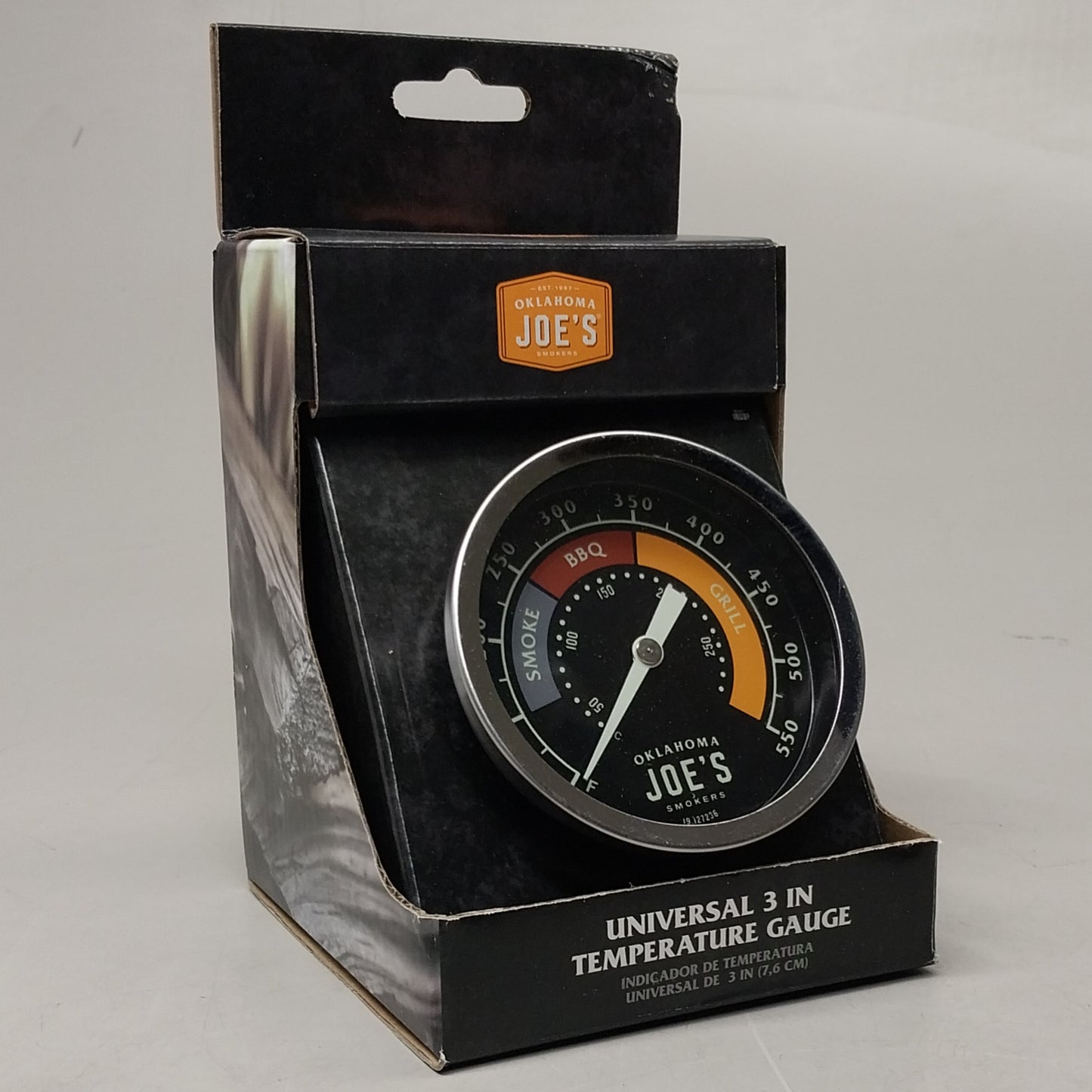 OKLAHOMA JOE'S Universal Temperature Gauge Stainless Steel 4"x4"x7" 3695528R06