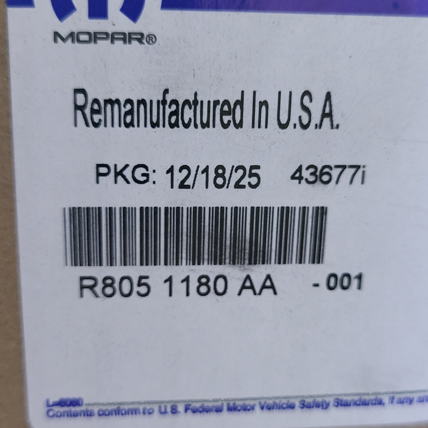 MOPAR Transmission Valve Body Kit R8051180AA (Remanufactured)