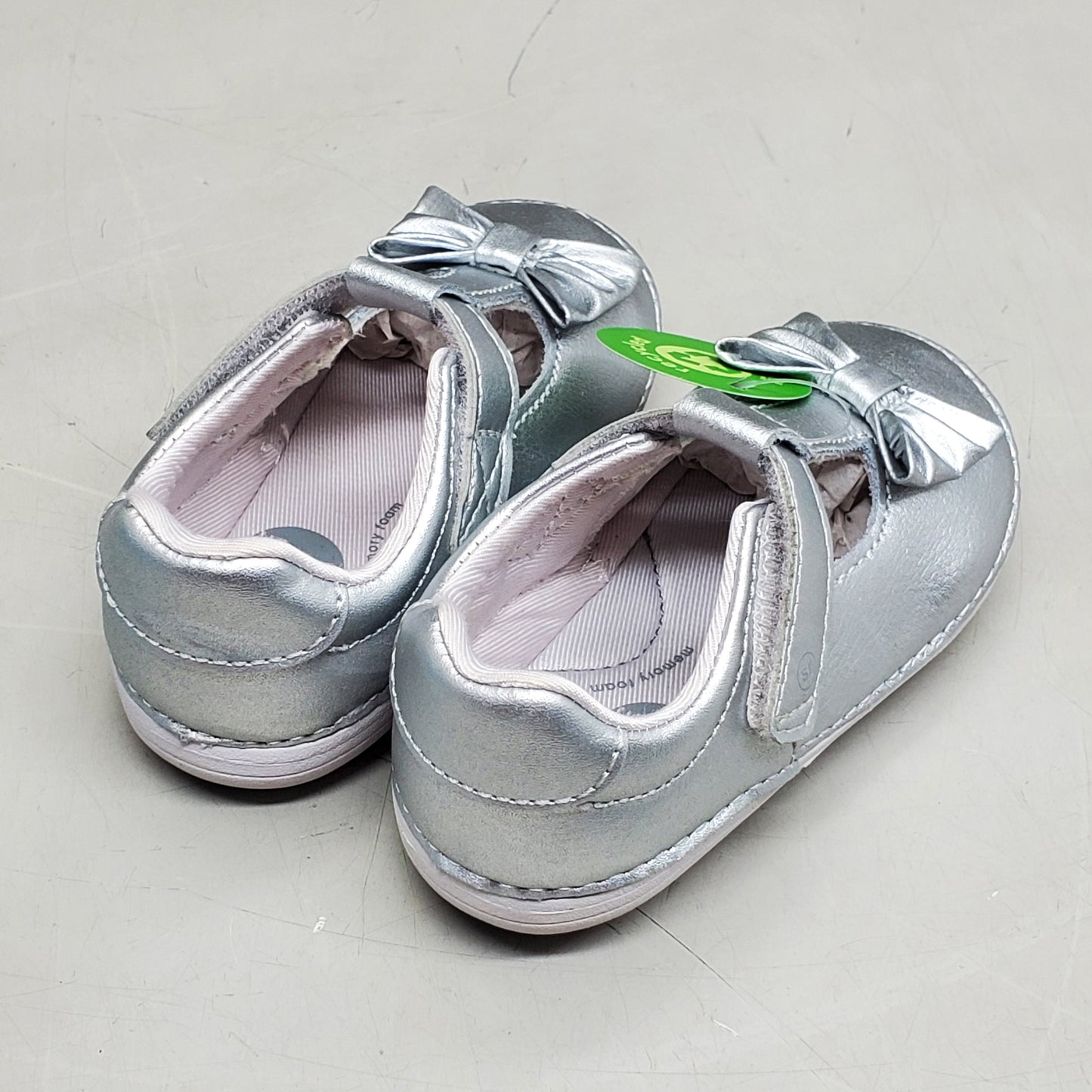 STRIDE RITE Sm Ashtyn Dress Shoes Toddler SZ 5M Silver BG036302