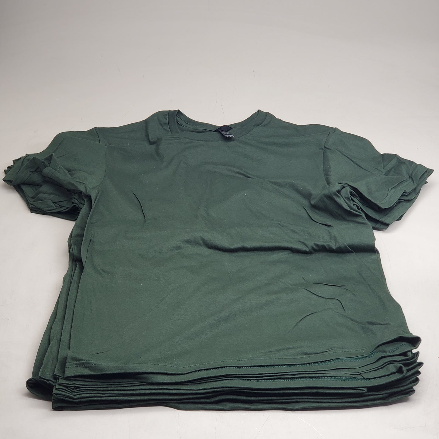 GILDAN (12 Pack) Soft Style Plain Tees Neck Short Sleave 100% Cotton Medium Forest Green