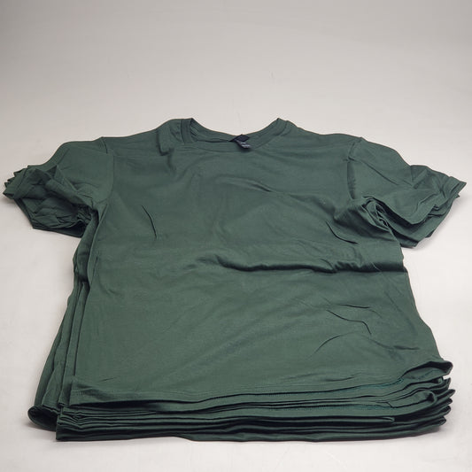 GILDAN (12 Pack) Soft Style Plain Tees Neck Short Sleave 100% Cotton Medium Forest Green