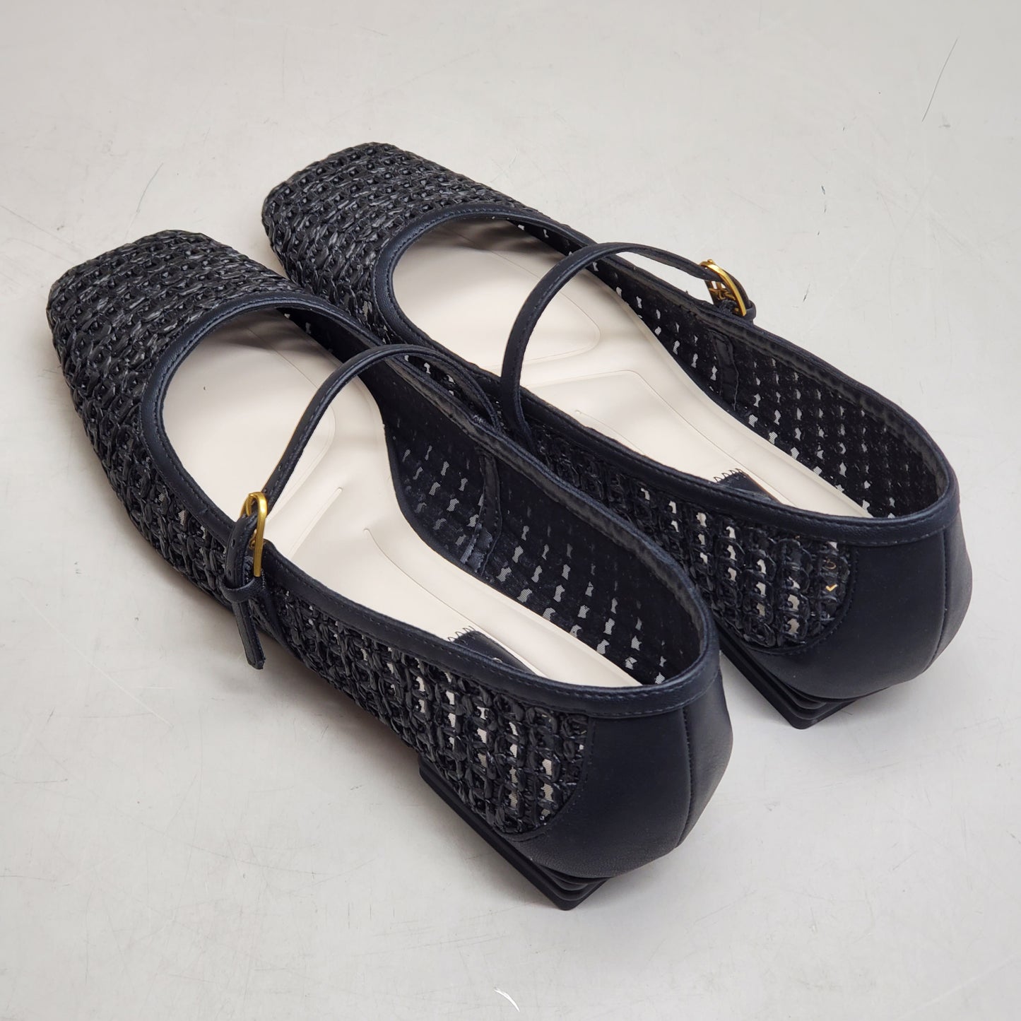 FRANCO SARTO L-Tinsley Mary Jane Women's Flat SZ M 6 Black