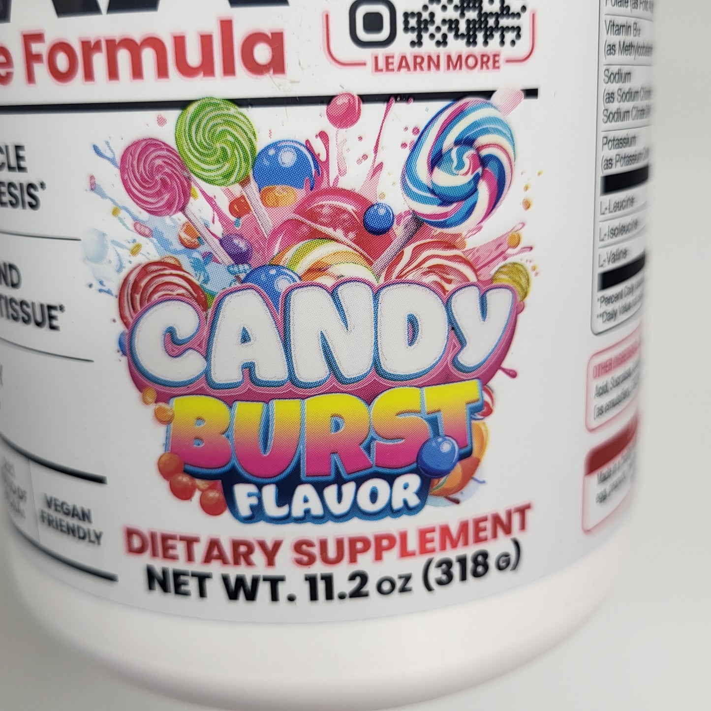 BASIC Creatine Monohydrate Increase Muscle Mass Candy Burst 11.2oz BB 01/27