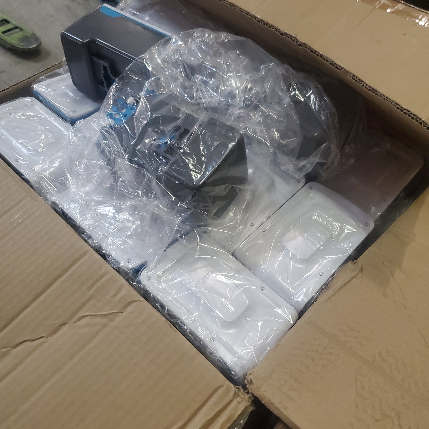 ZA@ Pallet of (Apprx 770+) AQUASENSE Outdoor Smart Valve Enclosure (Only) Replacement Part Grey & Grey Blue