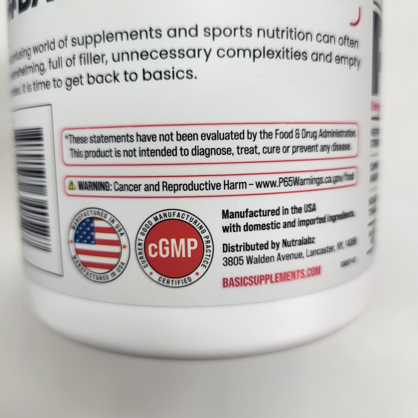 BASIC Creatine Monohydrate Increase Muscle Mass Ice Pop 8.5oz BB 01/27