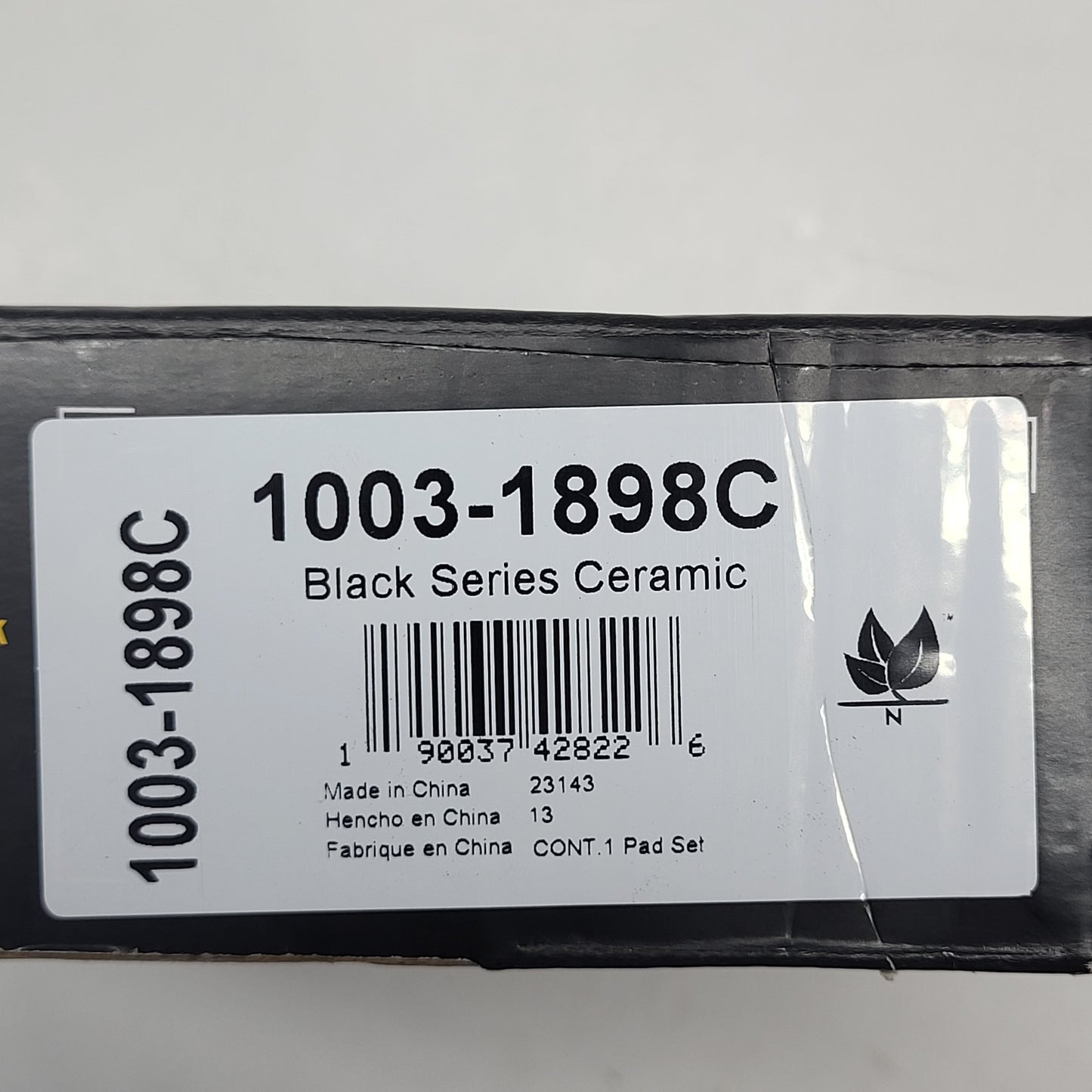 QUALITY-BUILT Ceramic Disc Brake Pad Set Rear Black 1003-1898C