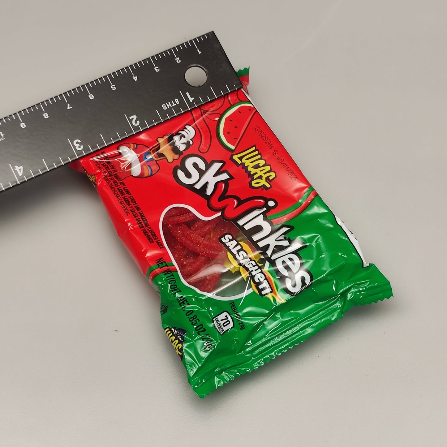 LUCAS SKWINKLES Salsagheti Watermelon Candy 12-Pack .85 oz (Exp 9/25)