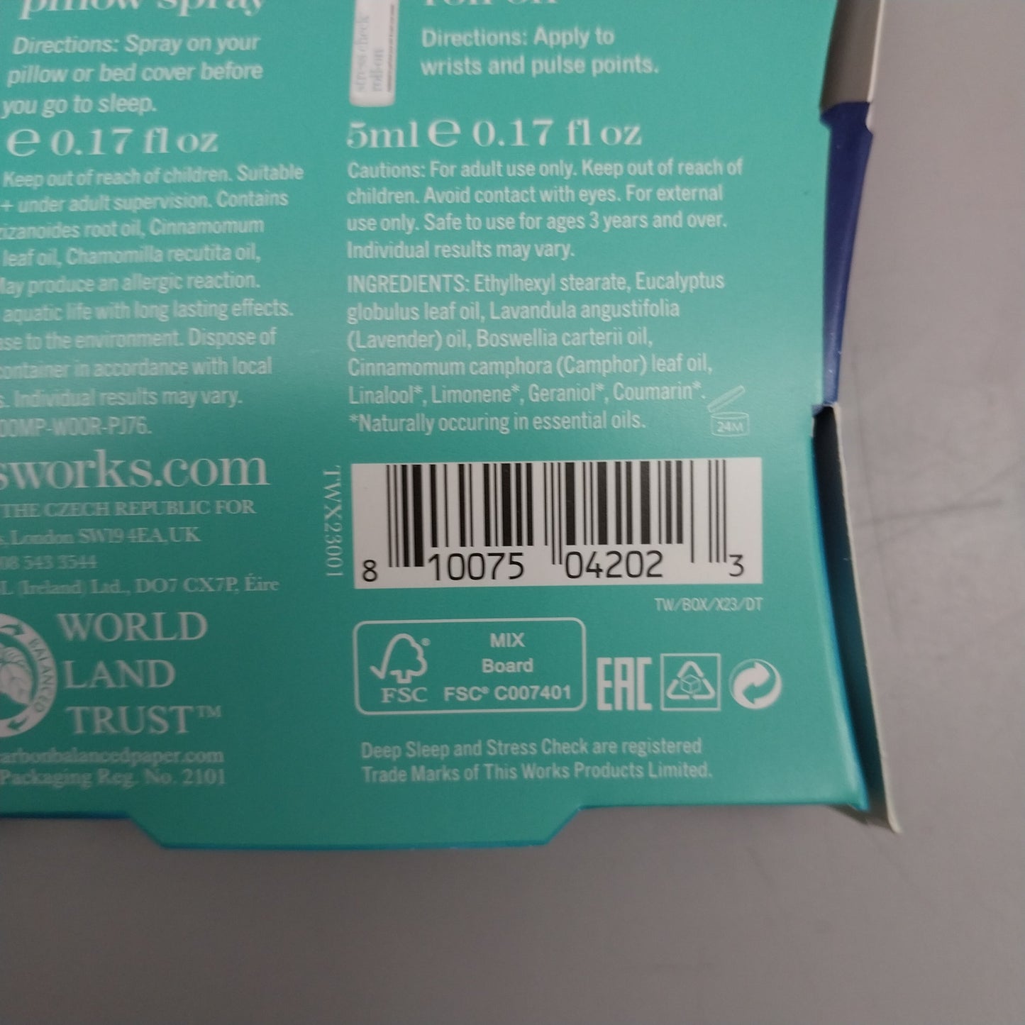 ZA@ THIS WORKS Dream Team (12-PK) Deep Sleep Pillow Spray & Stress Check Roll-On (2x5 ml) (New) D