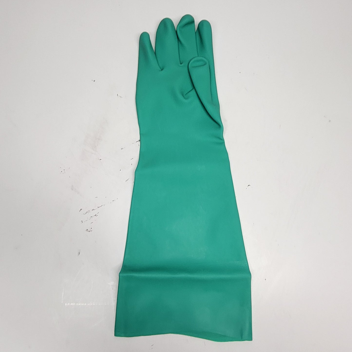 SAN JAMAR (2 PACK) Flexible Nitrile Rubber Dishwashing Gloves 19" Green 19NU-L