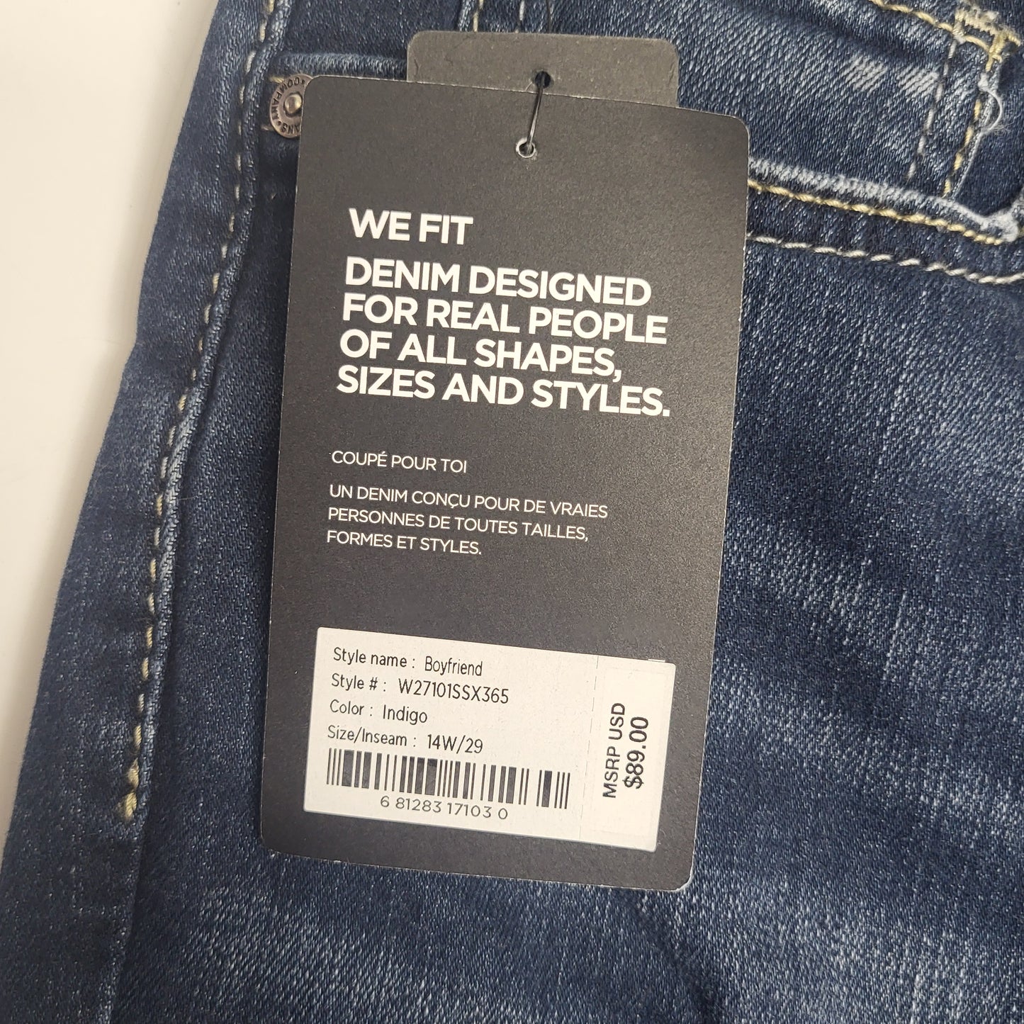 SILVER JEANS CO. Boyfriend Mid Rise Sz 14/29 Indigo L27101SSX365