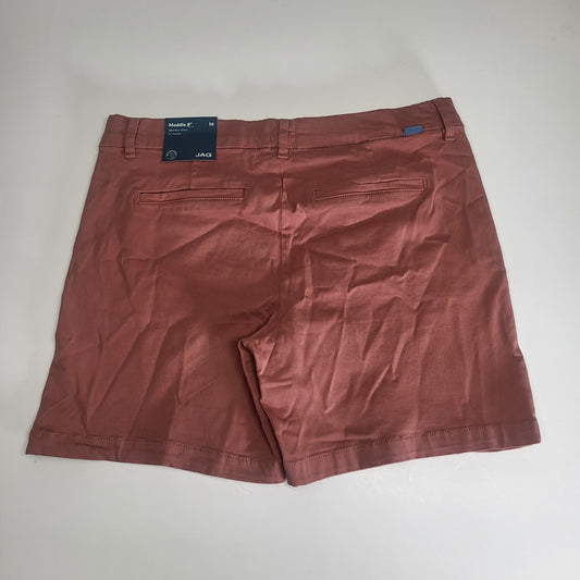 JAG Maddie 8" Pull-on Smoothing Shorts Women's Sz 14 Brick J5105AWL617