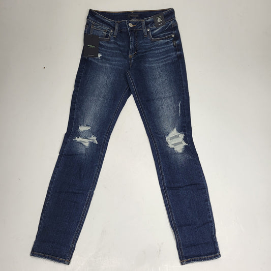 SILVER JEANS CO. Suki Curvy Fit Skinny Leg Eco Friendly Sz 28/27 Indigo