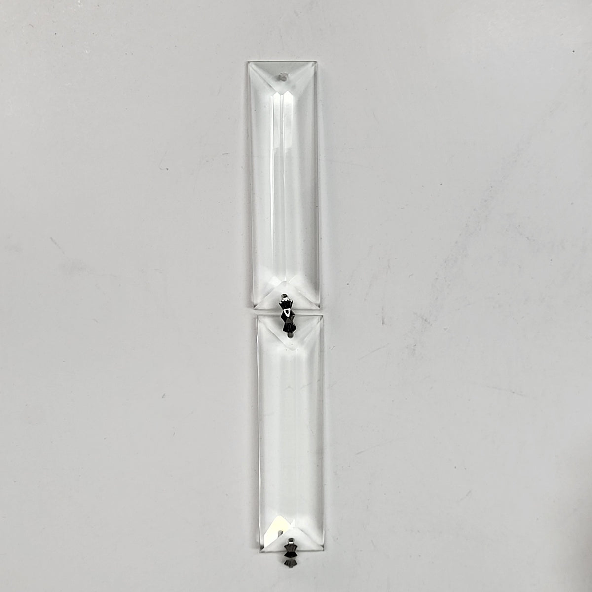 ELEGANT Metal Decorative Wall Light Crystals 8"x16" Black V2030W8