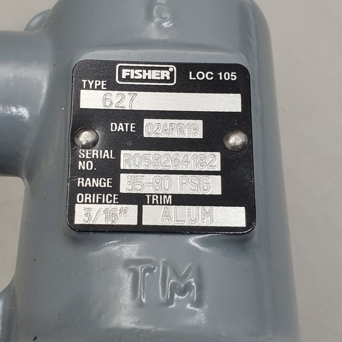 EMERSON Fisher 627 Series Pressure Reducing Regulators 35-80 Psig 3/16" 627-1217-26730
