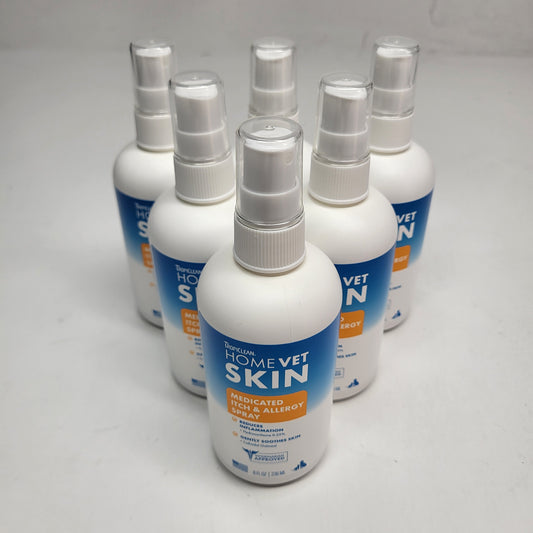 TROPICLEAN (6 PACK) Homevet Medicated Itch & Allergy Spray 8 oz 05/28