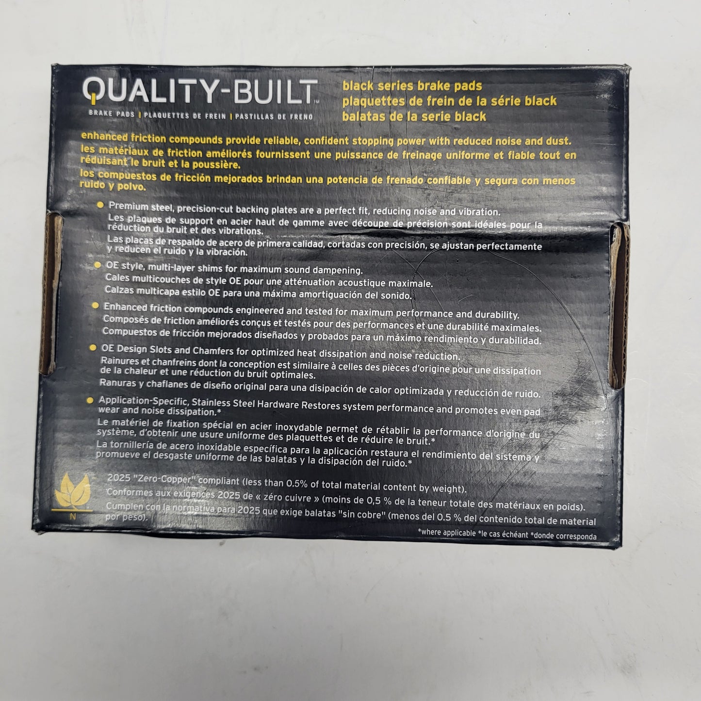 QUALITY-BUILT Ceramic Disc Brake Pad Set Black Rear 1003-1108C