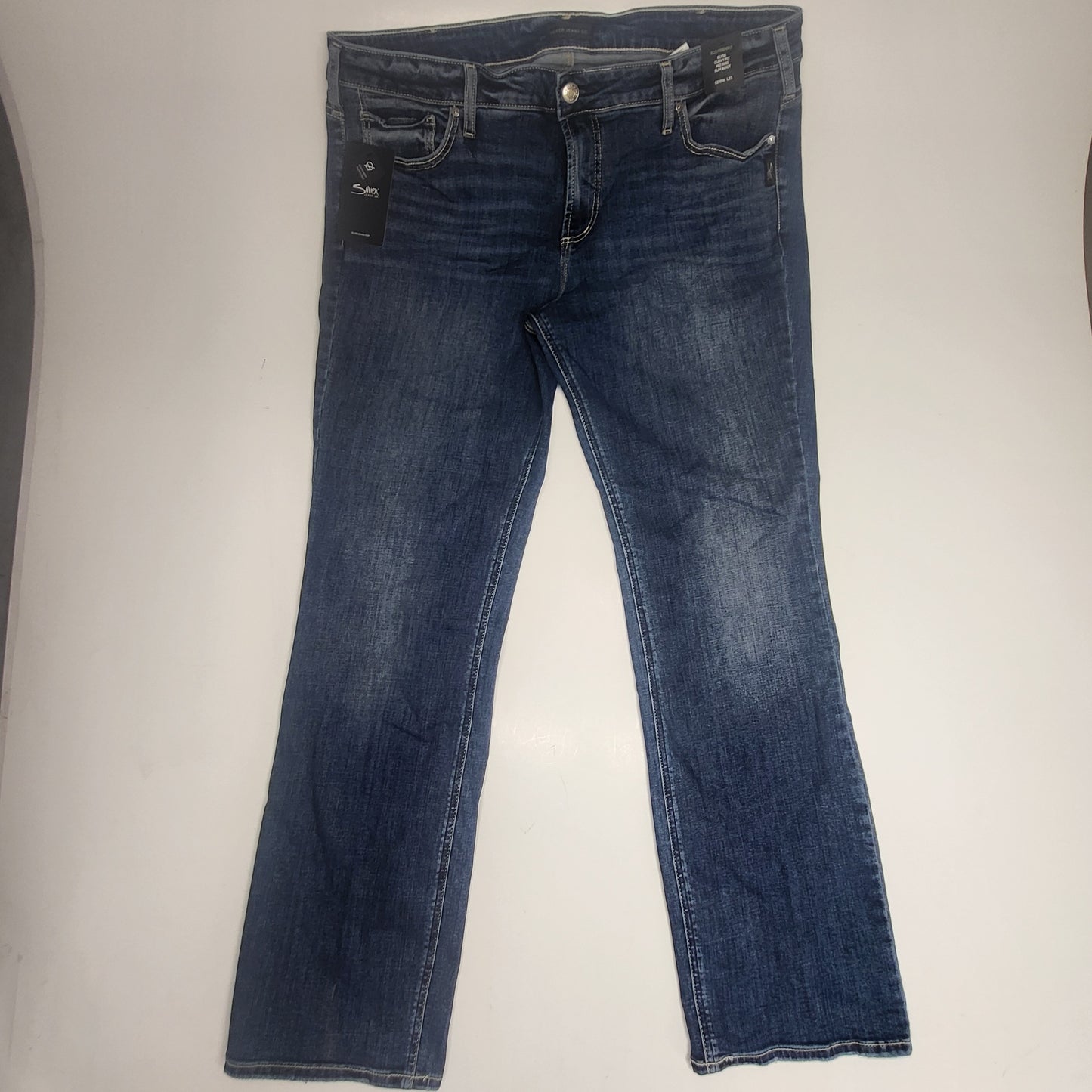 SILVER JEANS CO. Silver Jeans Co. Elyse Slim Boot Curvy Fit Women's Sz 18w/33 Indigo W03601ecf381