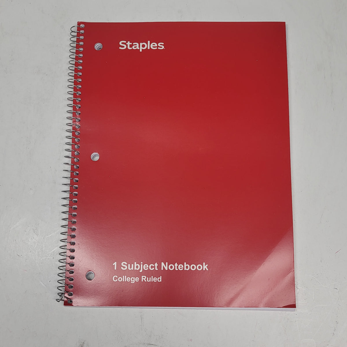 ZA@ STAPLES (12 PACK) 1 Subject College Ruled Notebooks 70 Sheets Red ST27503