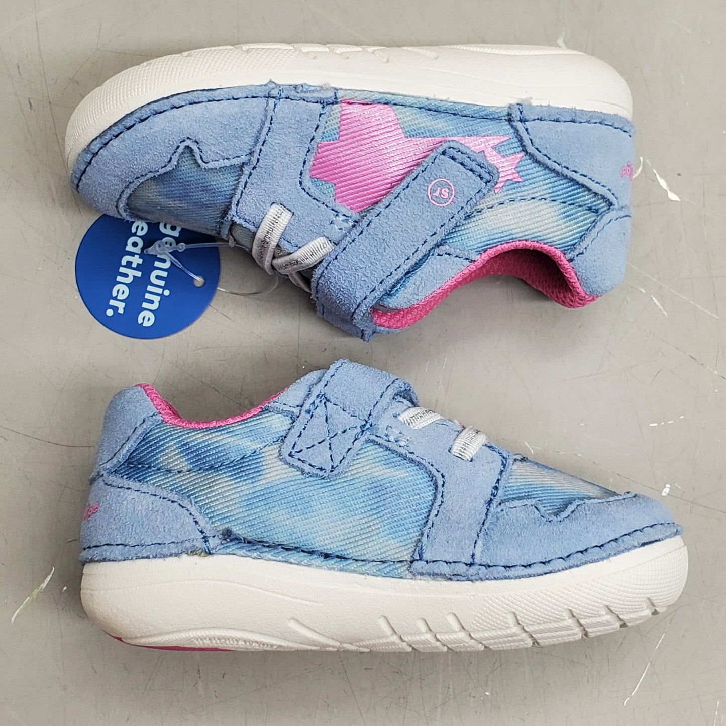 STRIDE RITE SM Waverly Sneaker Shoes Toddler SZ 4W Chambray BG038406