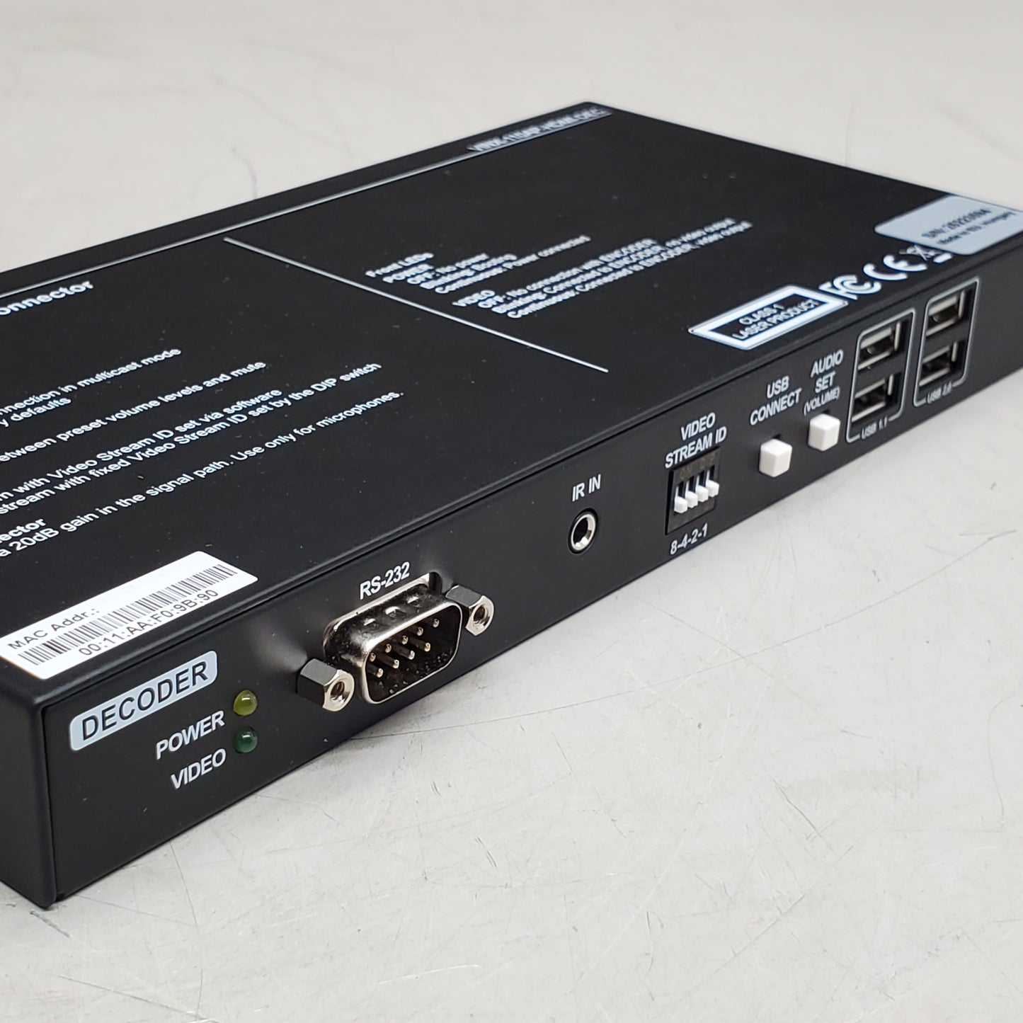 LIGHTWARE AV Over IP Scaling Multimedia Extender with Usb K+m Vinx-110ap-hdmi-dec 91810010 (Open Box)
