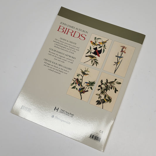 ZA@ POMEGRANATE John James Audubon Birds Coloring Book Soft Cover 22 Images