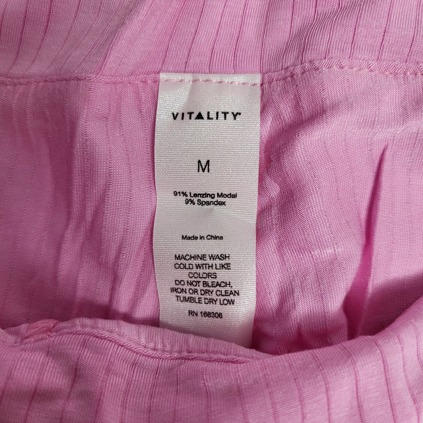 SOLID AND STRIPED Float Rib Foldover Pant Women's Sz M Pink Frosting