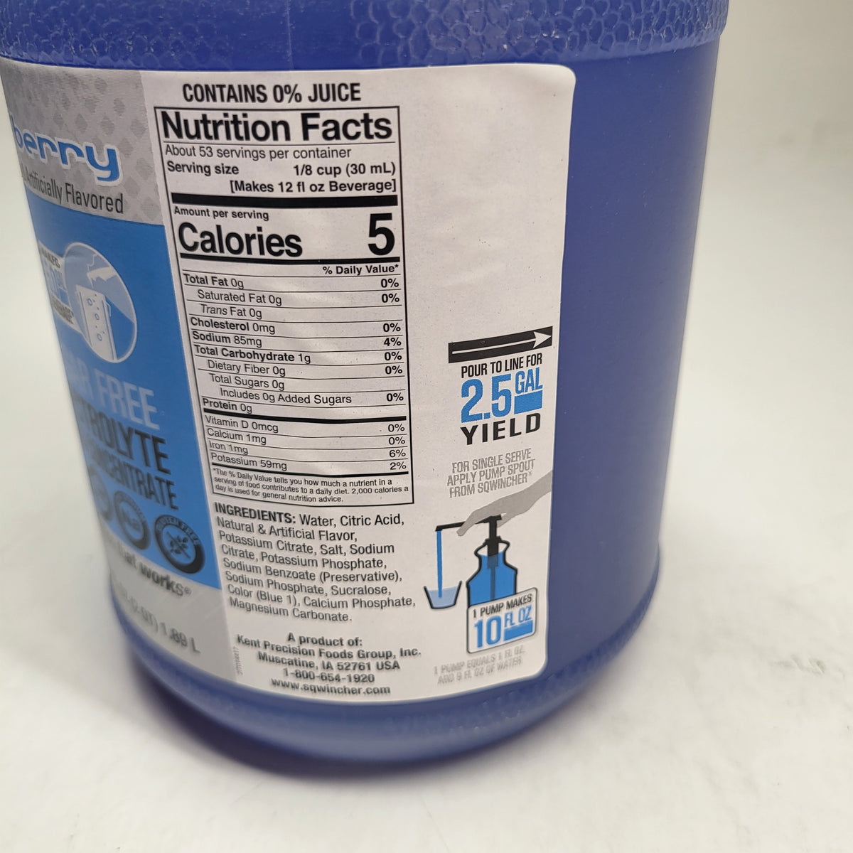 SQWINCHER  (3 PACK) Sugar Free Electrolyte Liquid Concentrate Mixed Berry 64 oz