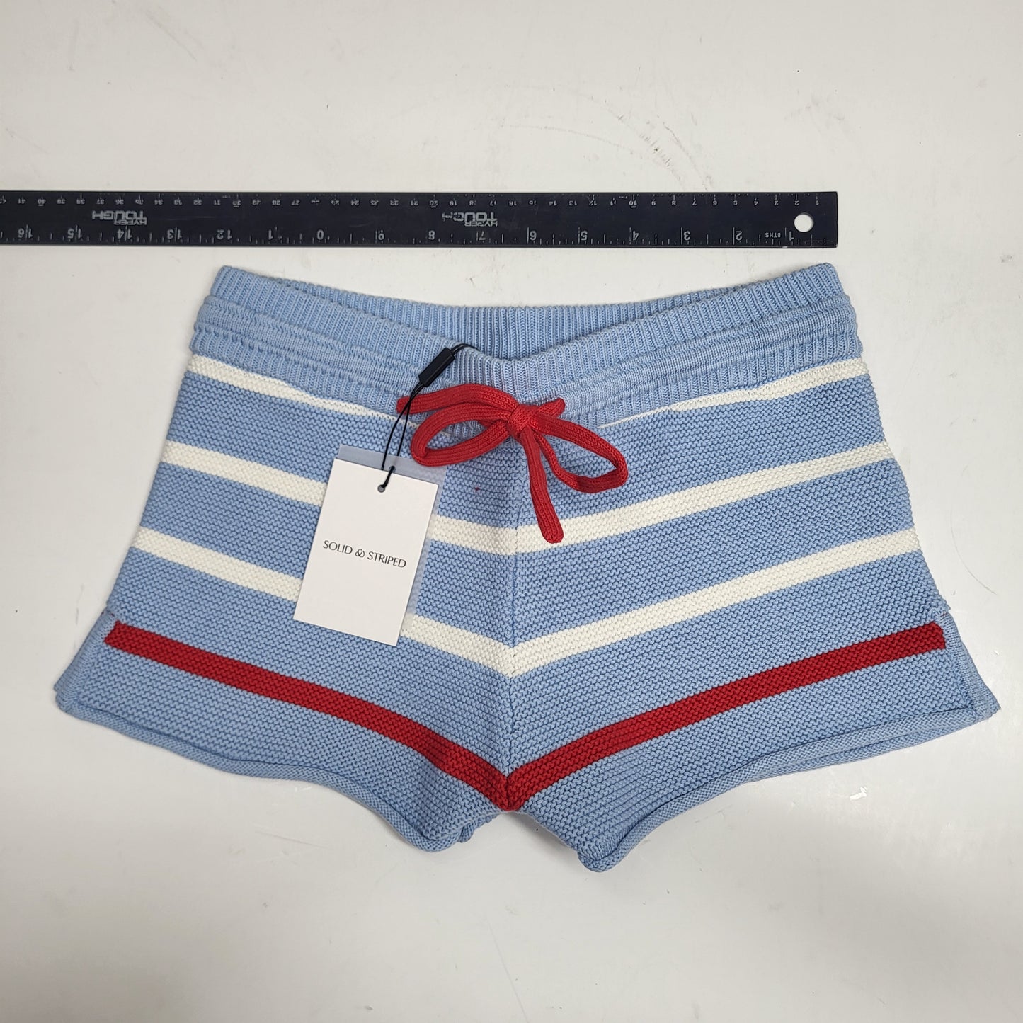 SOLID AND STRIPED The Hudson Short Sz XS Americana Breton Stripe SU26R2689COTABS