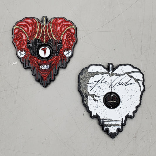 THE USED (2 Pack) In Life and Death Heart Medallion Collector Coin 2" Red / White