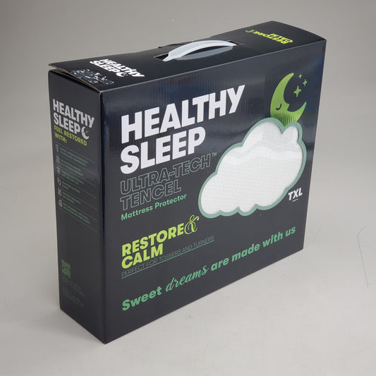 HEALTHY SLEEP Ultra-Tech Tencel Mattress Protector Twin XL White 10-TNCL-03/3X-ULTRATENCL (Copy)