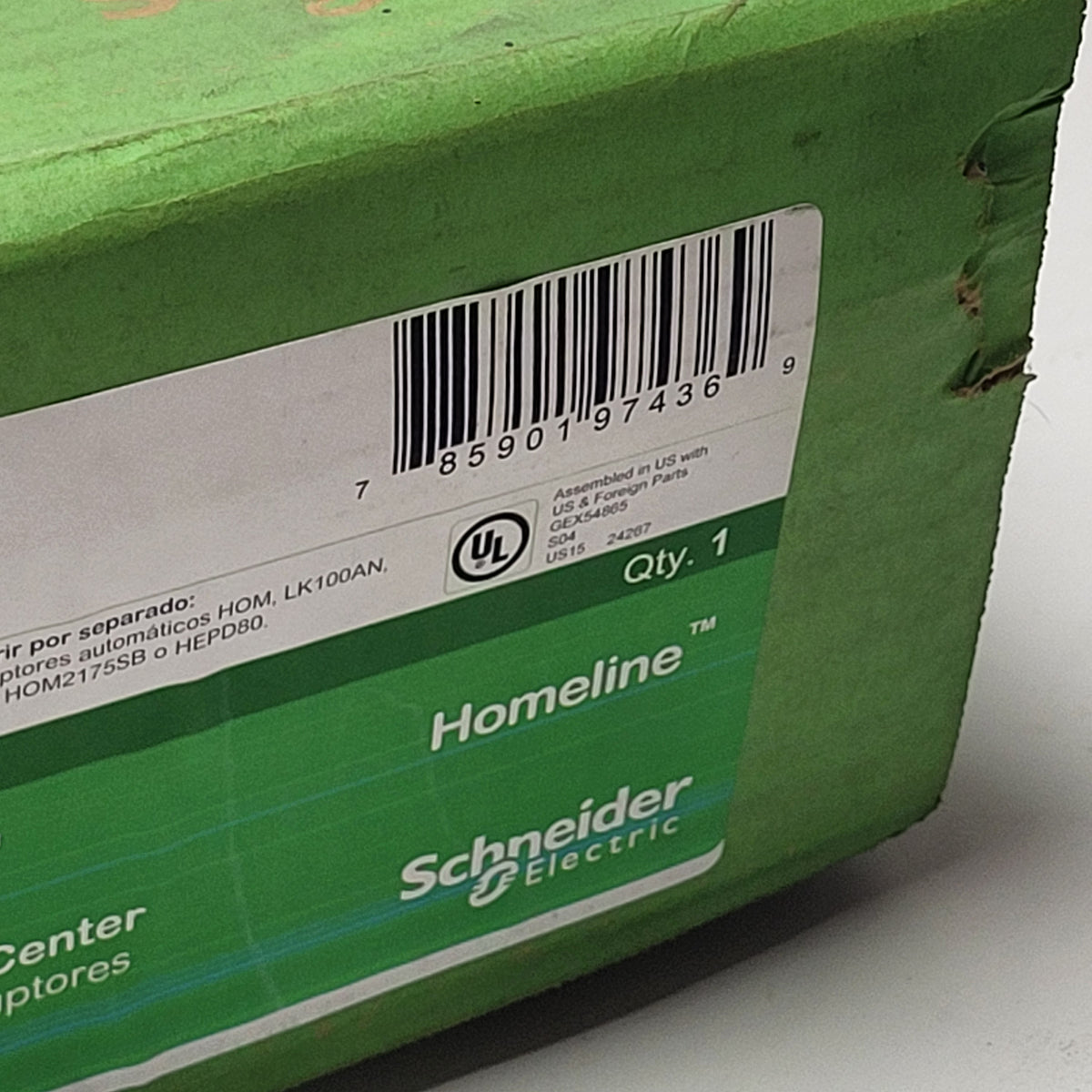 SCHNEIDER ELECTRIC SQUARED Homeline Main Lug Load Center 225 Amp  HOM4284L225PGC