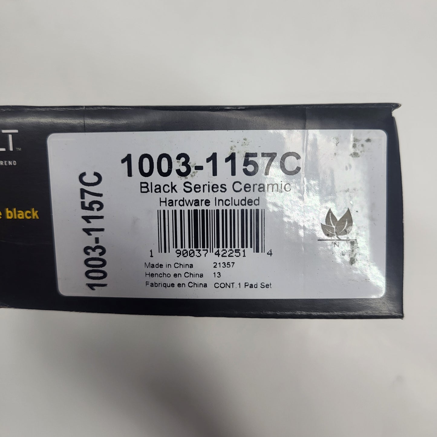 QUALITY-BUILT Ceramic Disc Brake Pad Set Black Rear 1003-1157C