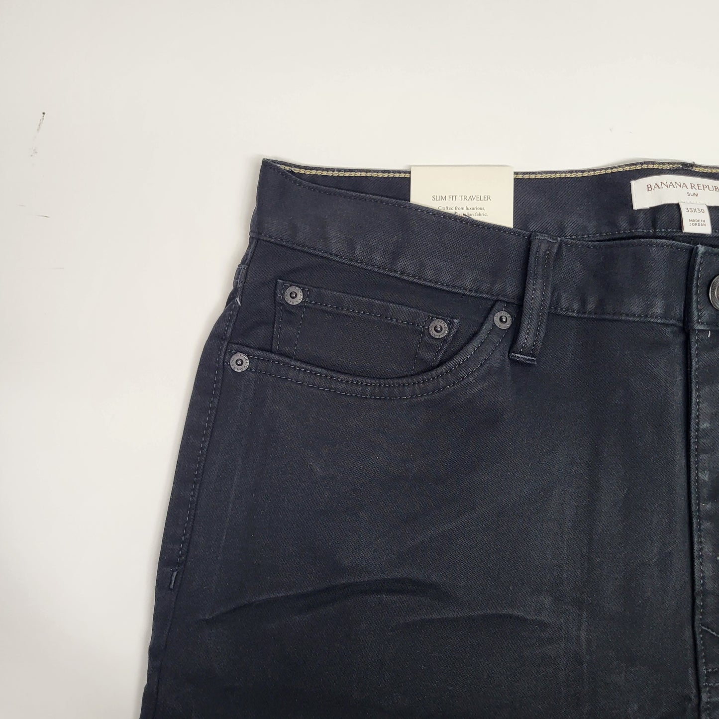 BANANA REPUBLIC Banana Republic Slim Traveler Pants Slim Mild Rise Men's Sz 33 Black