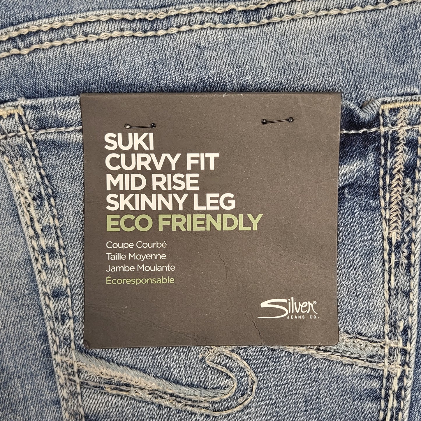 JAG Silver Jeans Co. Suki Ripped Mid Rise Skinny Womens Sz 30/29 Indigo L93136eae208