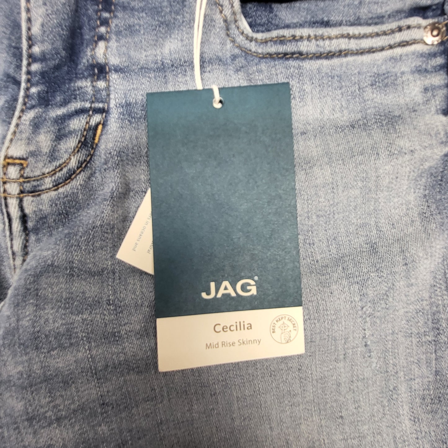 JAG Cecilia Mid Rise Skinny Jeans Womens Sz 2/29  Cabana Blue J2865ECF212
