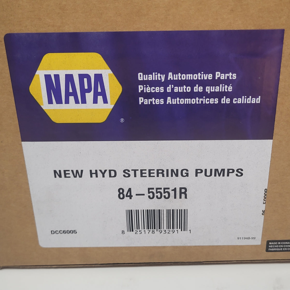 NAPA Remanufactured Automotive Pressurizing Steering Pumps 84-5551R (As Is)