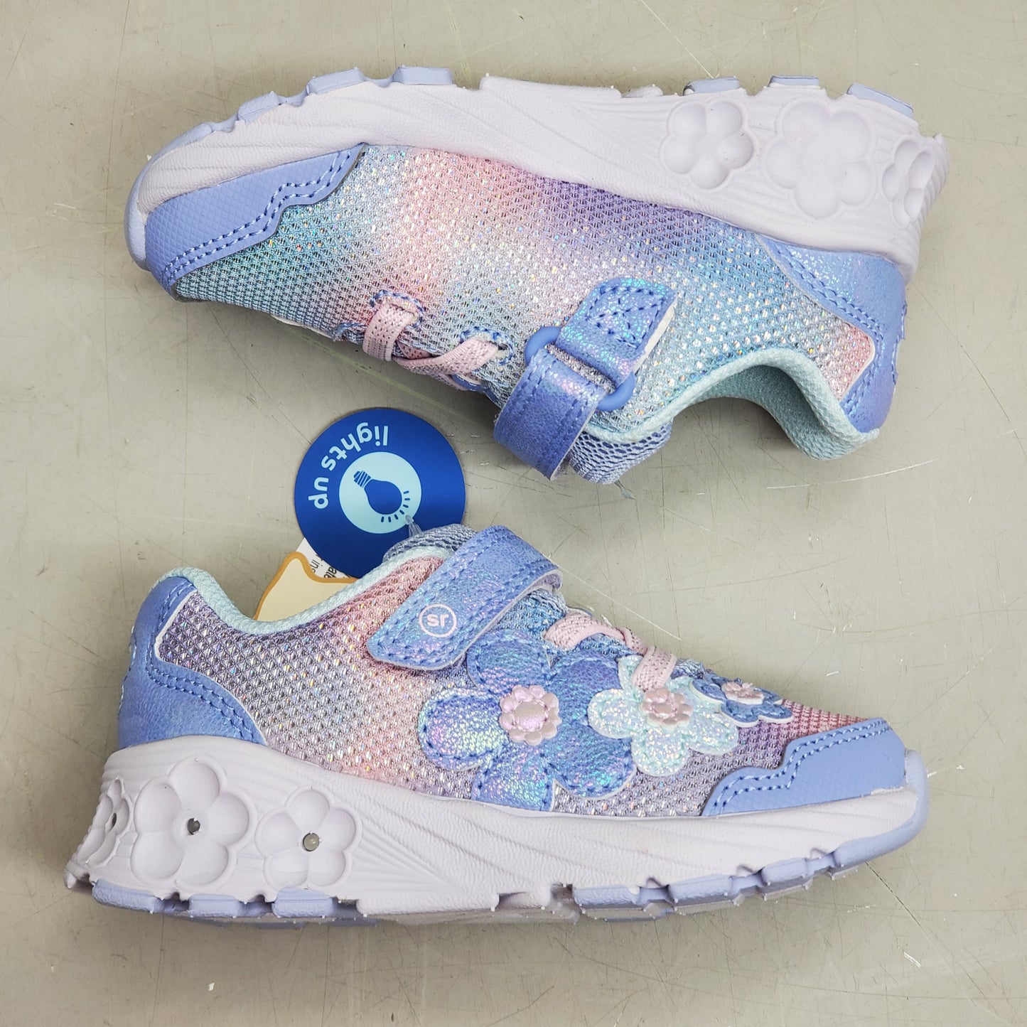 STRIDE RITE SR Lighted Glimmer 2.0 Sneaker Shoes Toddler SZ 10W Blue BG037303