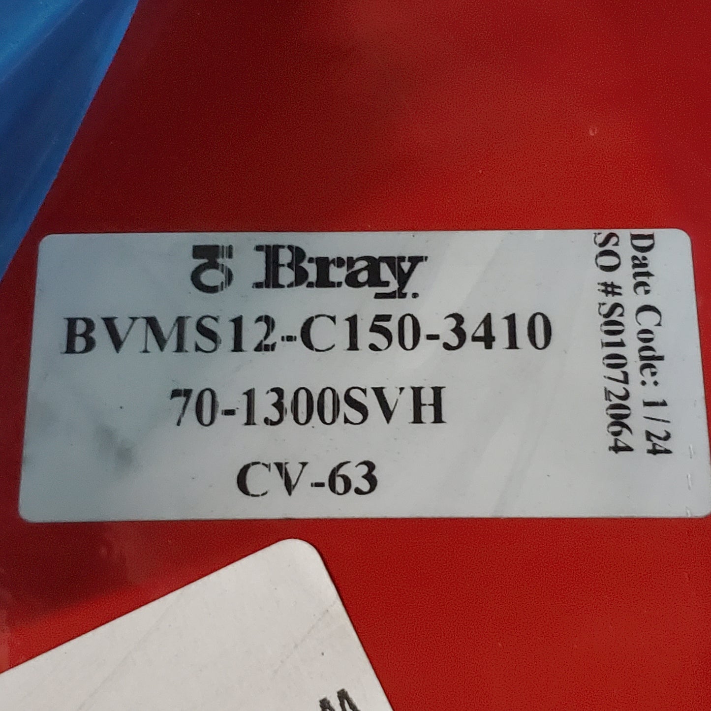 BRAY 2-way Segmented Ball Valve Carbon Steel Body 12" BVMS12-C150-3410/70-1300SVH