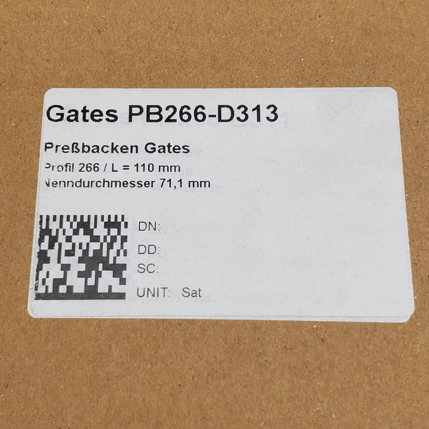 GATES Uniflex Hydraulik Gmbh Die Segments PB 266-D313 71.1 For Hose Crimper PB266-D313