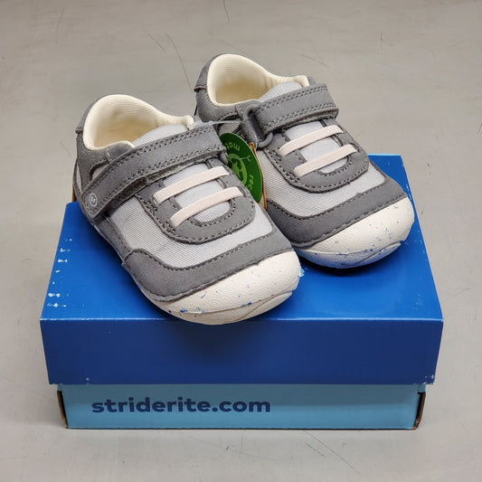 STRIDE RITE SM Sprout Sneaker Shoes Toddler SZ 4.5W Light Grey BB033004