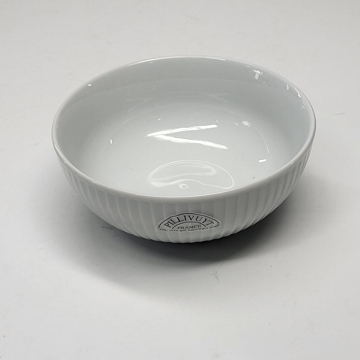 PILLIVUYT (4 PACK) Plisse Porcelain Cereal Bowls 6 oz All White 174215BL