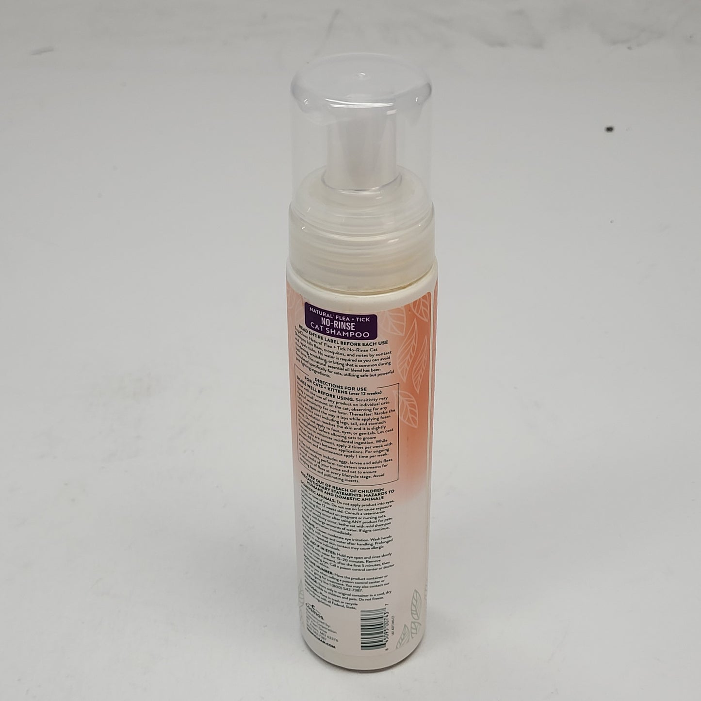TROPICLEAN (4 PACK) Natural Flea & Tick Removal No-rinse Cat Shampoo 7.4 oz