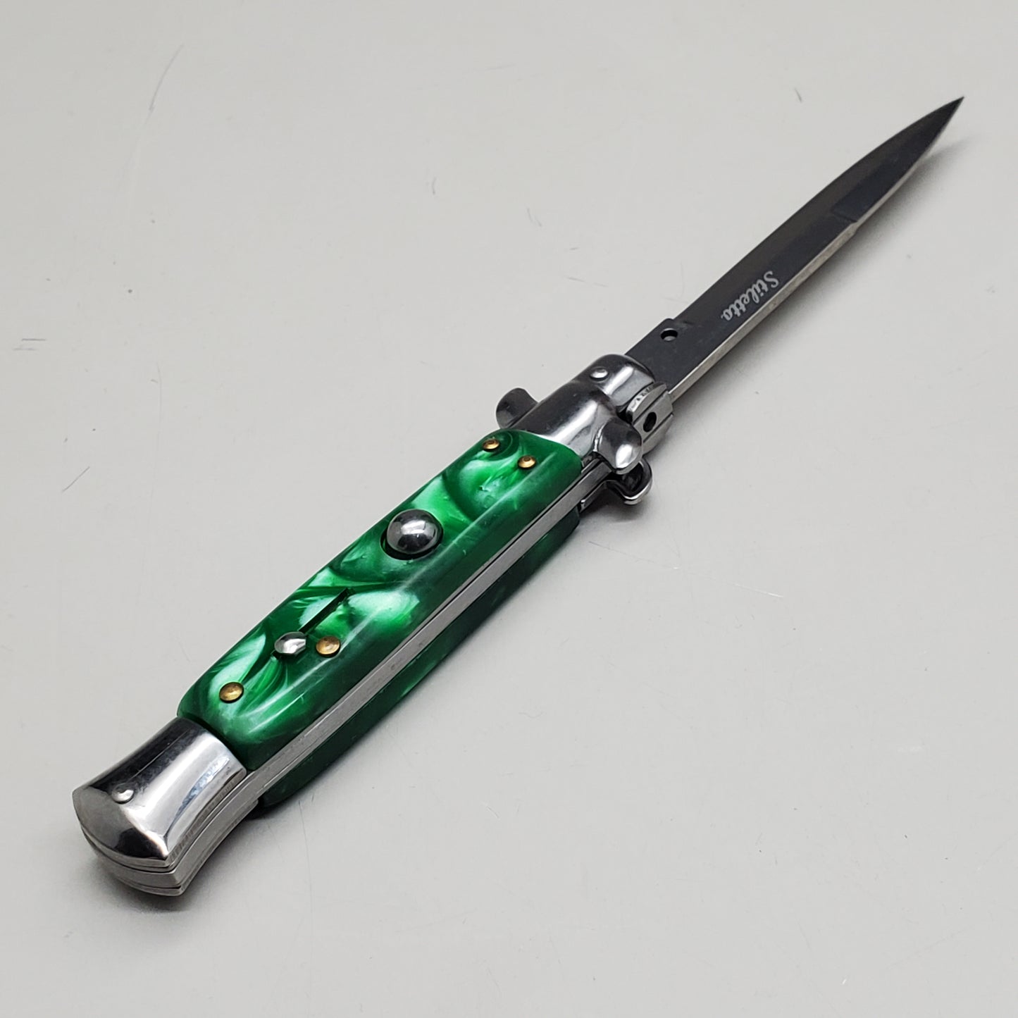 ZA@ ARMED FORCE TACTICAL Hand Crafted OTF Pocket Knife 9" knife 4" blade Green ST-6GN