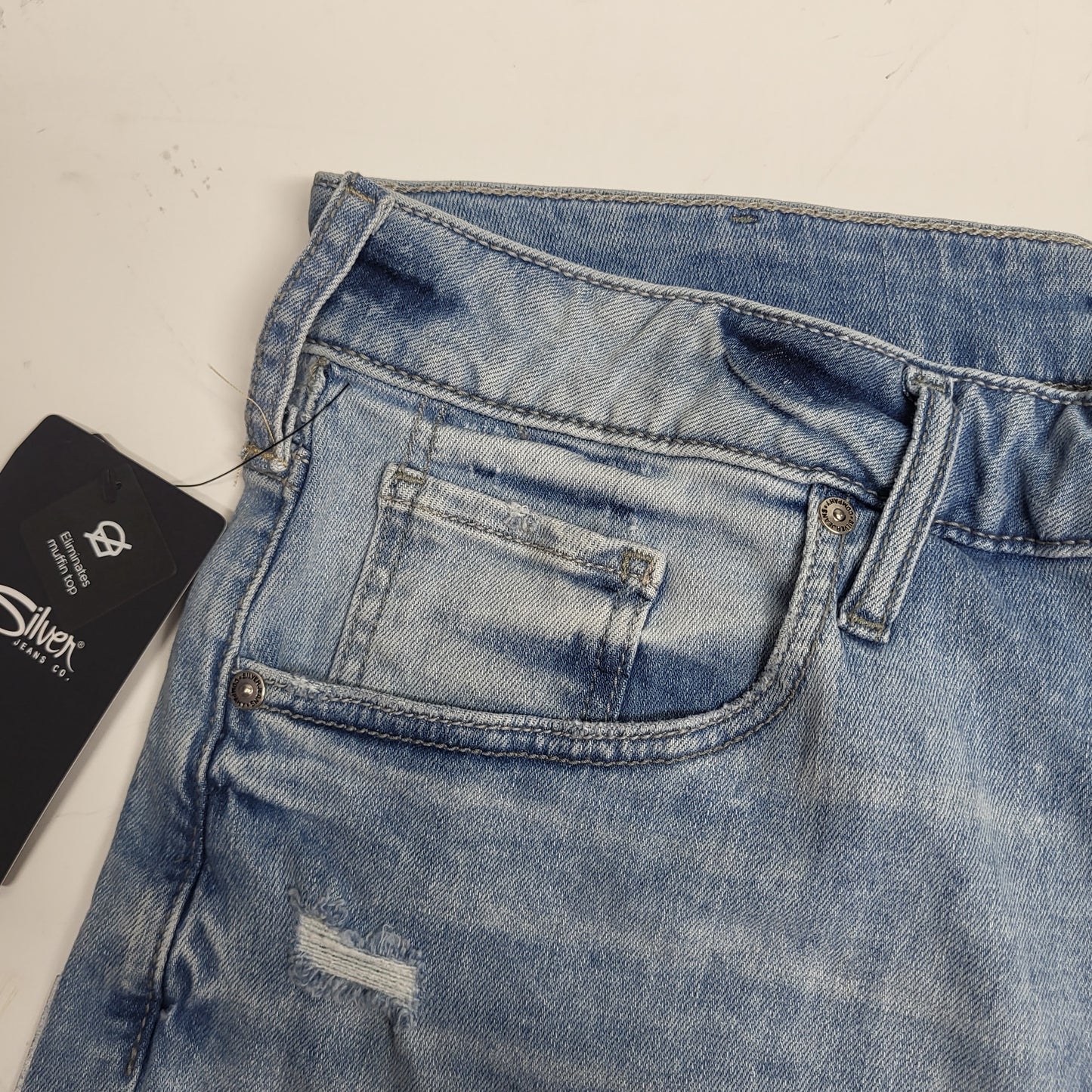 SILVER JEANS CO. Boyfriend Short Eco-Friendly Sz 32/4 Indigo L53623EAF172