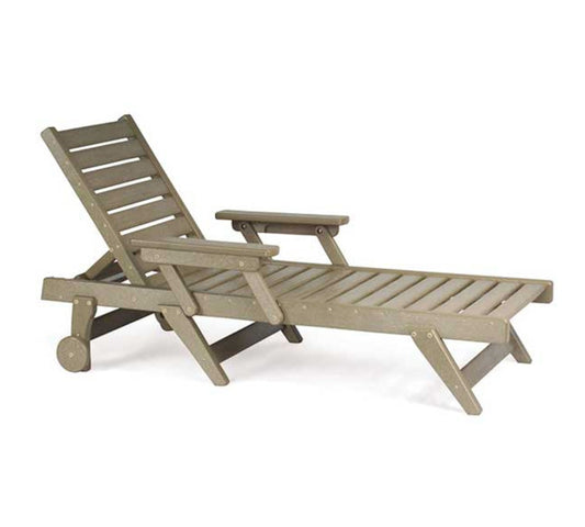 BREEZESTA Chaise Lounge Chair Sz 27 1/4” X 6” X 65 3/16” Weatherwood CL-1200