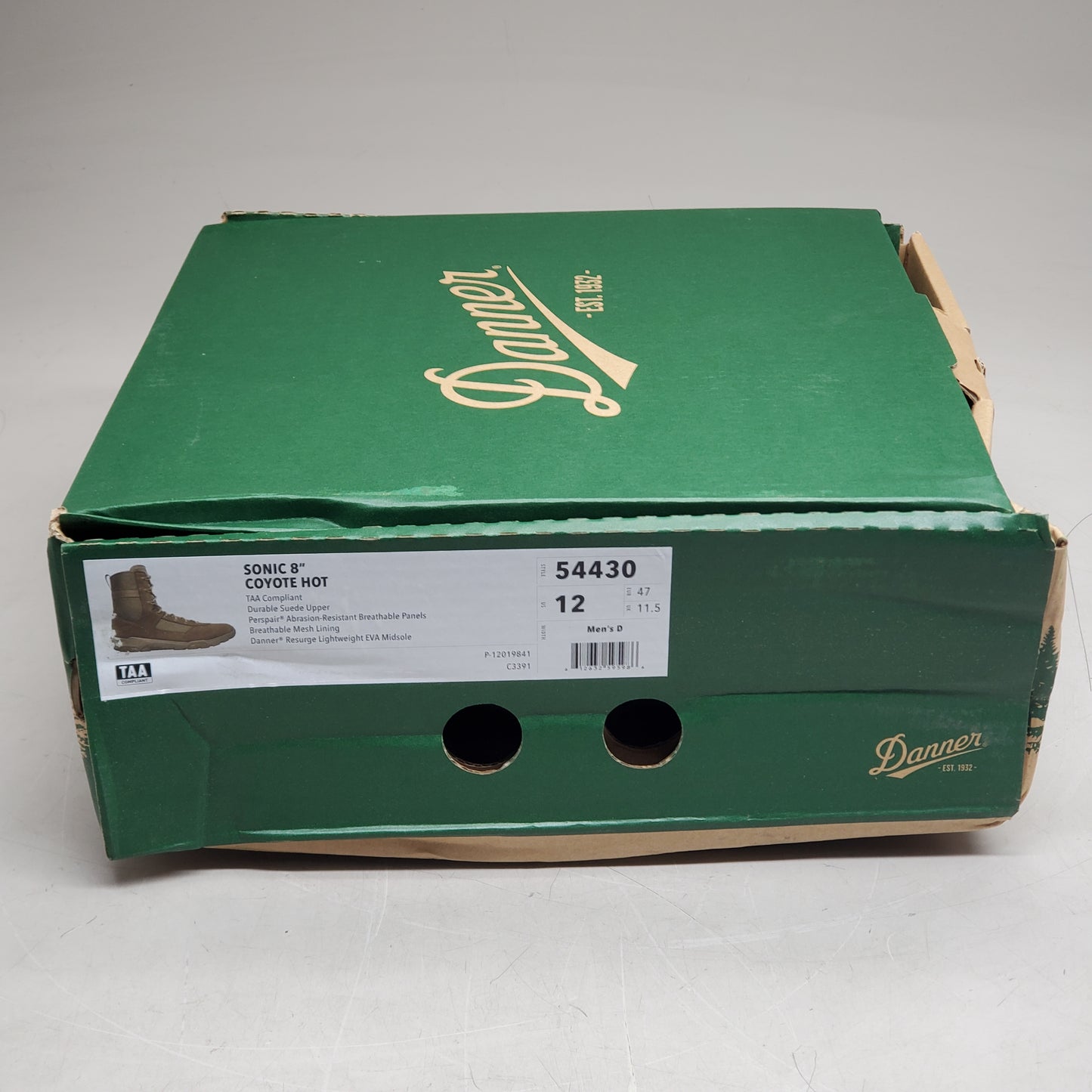 DANNER Sonic 8" Lightweight Tactical Hiking Boots Men's SZ 12 Coyote Hot 54430