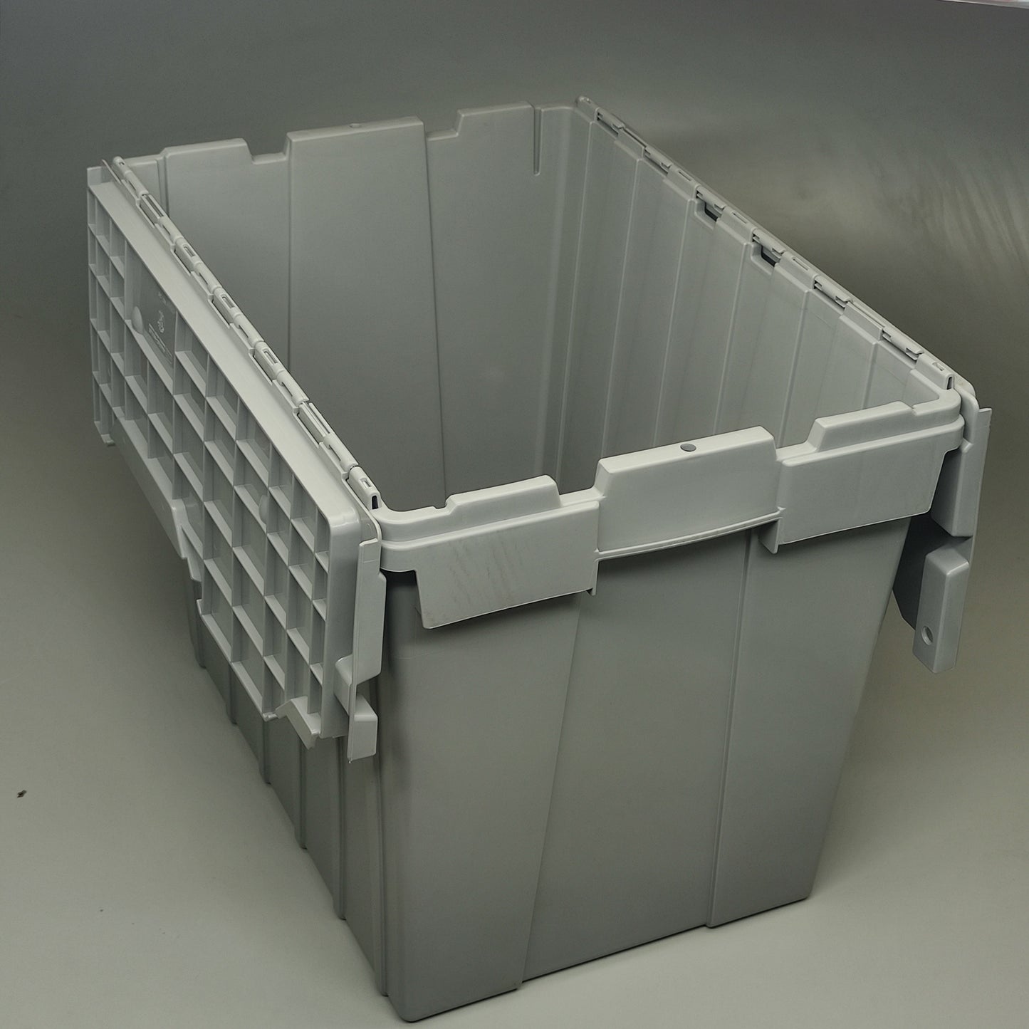 AKRO MILLS (3 PACK) Storage Bins w/ Attached Lid Heavy Duty Sz 21"x15"x17" Grey