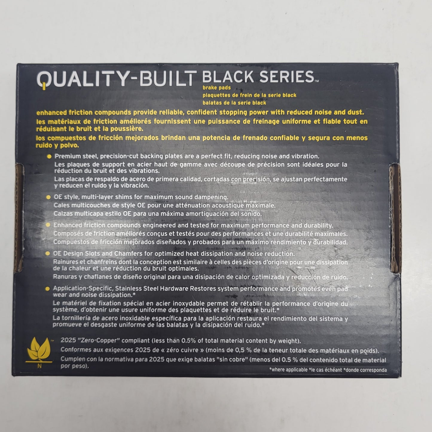 QUALITY-BUILT Ceramic Disc Brake Pad Set Black Front 1003-1892C
